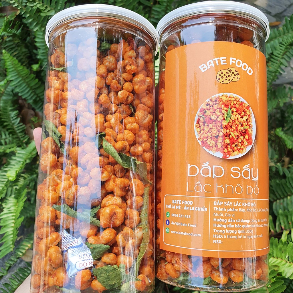 Bắp Rang Lắc Khô Bò Lá Chanh 350g