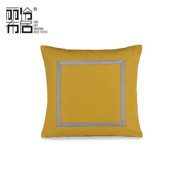 LING HOME DECO TEXTILE Chữ Nhân Bông Gối Vuông Trở Lại Từ Mô Hình Gối Ôm Mô Hình Phần Mềm Thiết Kế Với Đệm Tựa Màu Vàng Đất