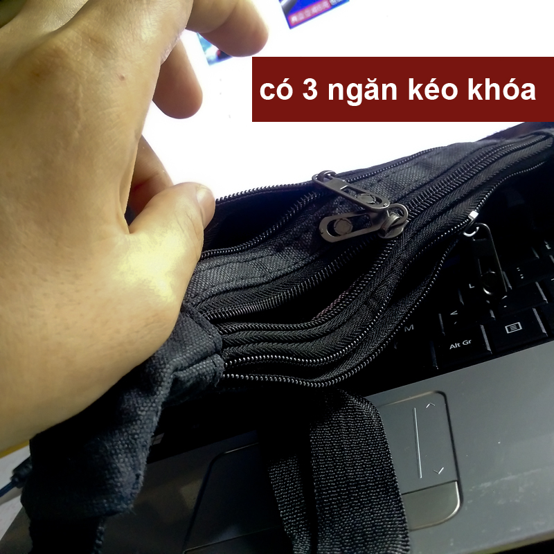 Túi đeo Hông, đeo Chéo JINPAIDI màu đen