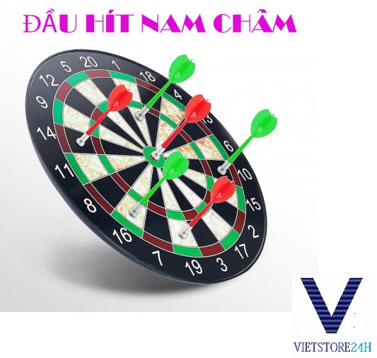 Phóng phi tiêu nam châm cho bé 2 mặt - kềm 3 phi tiêu - đường kính 30cm