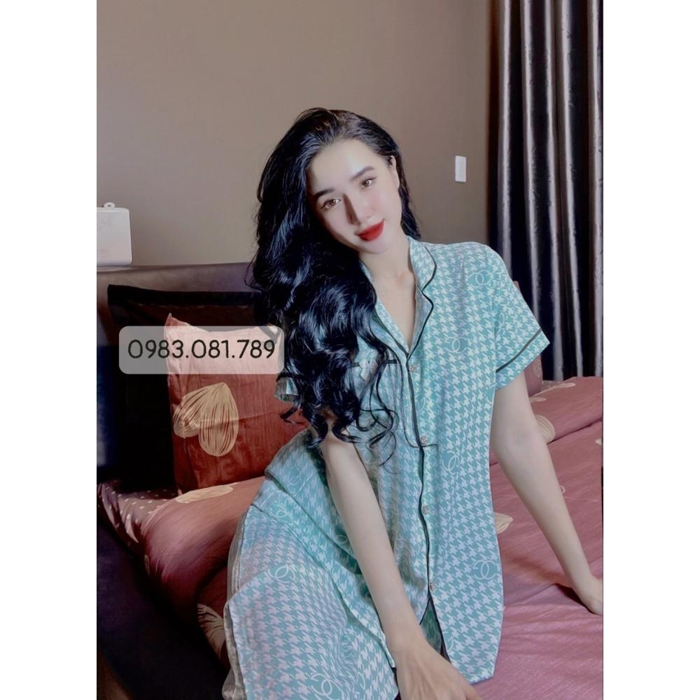 Bộ Pijama Lụa Mango - Bộ mặc Nhà - Bộ Lụa Mango Hình Dễ Thương