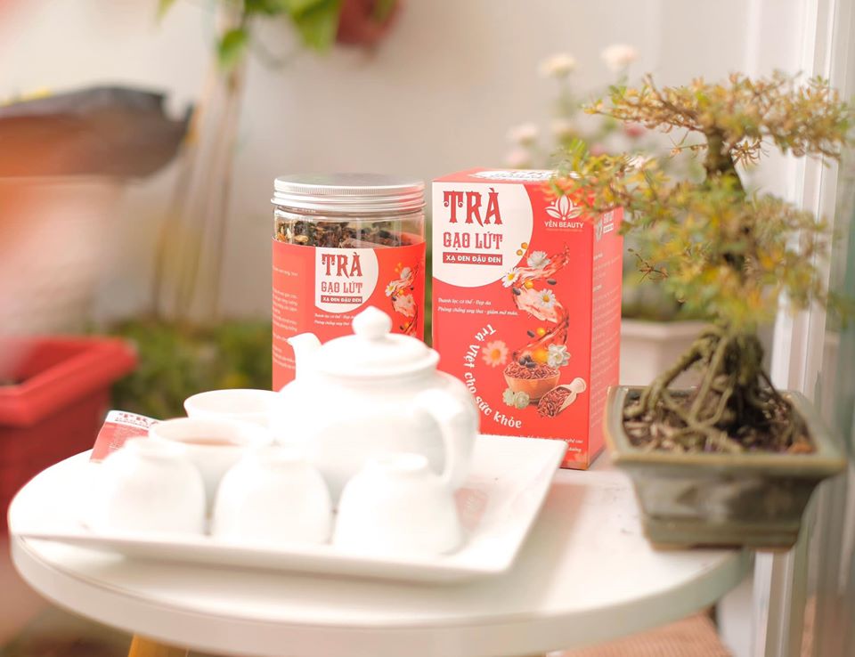 [HCM]TRÀ GẠO LỨT XẠ ĐEN  ĐẬU ĐEN