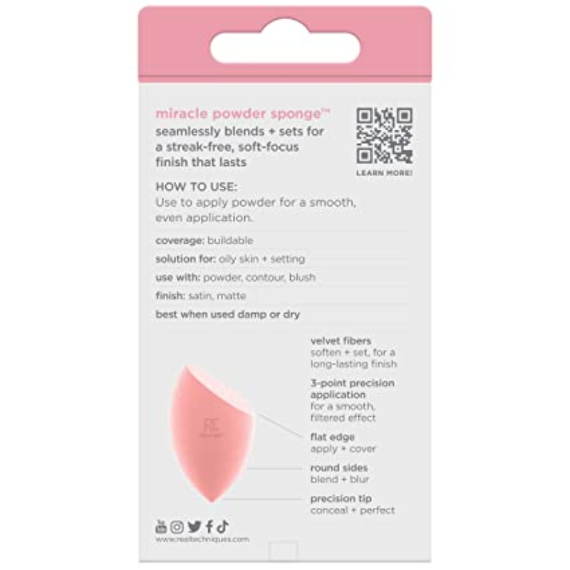 Mút tán phấn phủ RT Real Techniques Miracle Powder Sponge