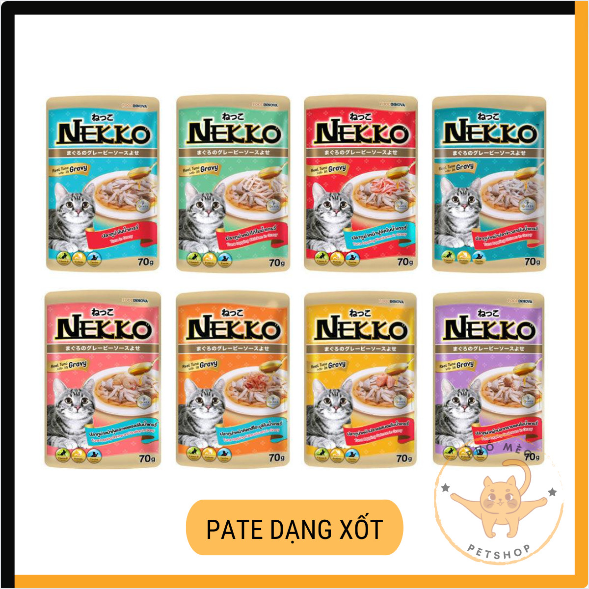 Pate Nekko Thái Lan cho mèo gói 70g