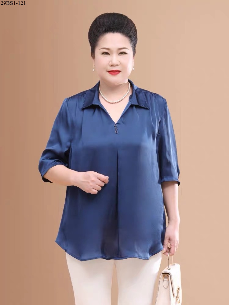 ÁO KIỂU SƠ MI LỤA TAY LỠ BIG SIZE