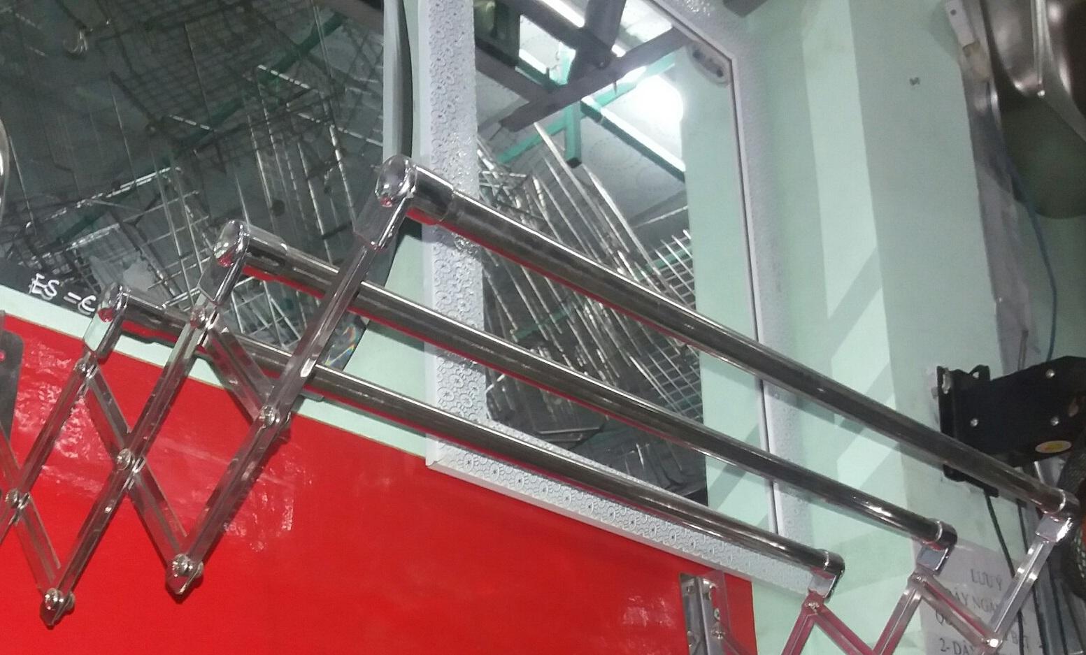 Giàn phơi đồ xếp inox dài 60cm - mk0461