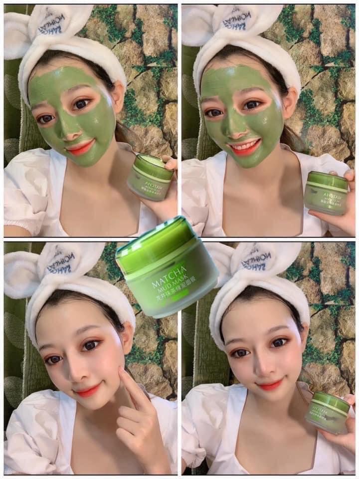 Mặt nạ bùn trà xanh Laikou Matcha Mud Mask