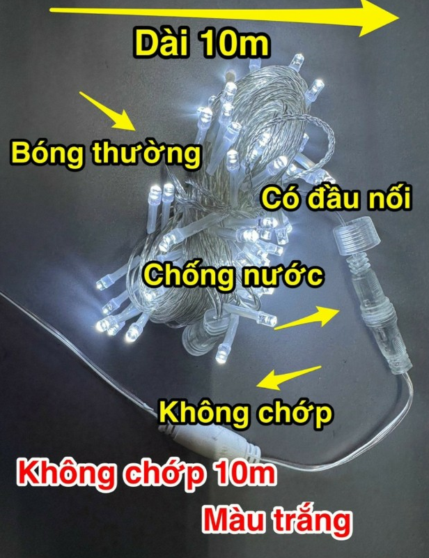 Dây đèn led 10m không chớp