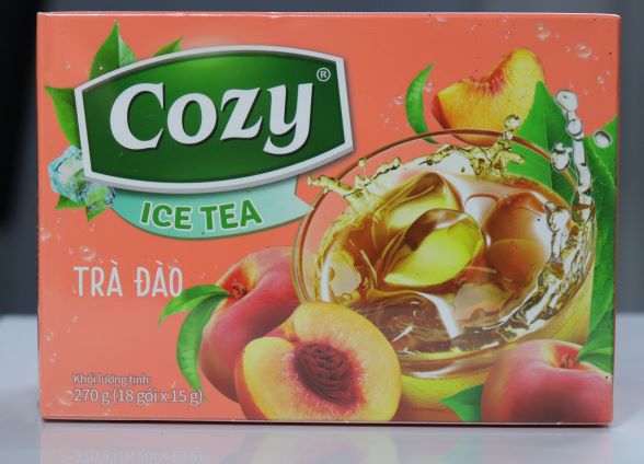 TRÀ ĐÀO COZY HÒA TAN - hộp (18 gói x 15gr)
