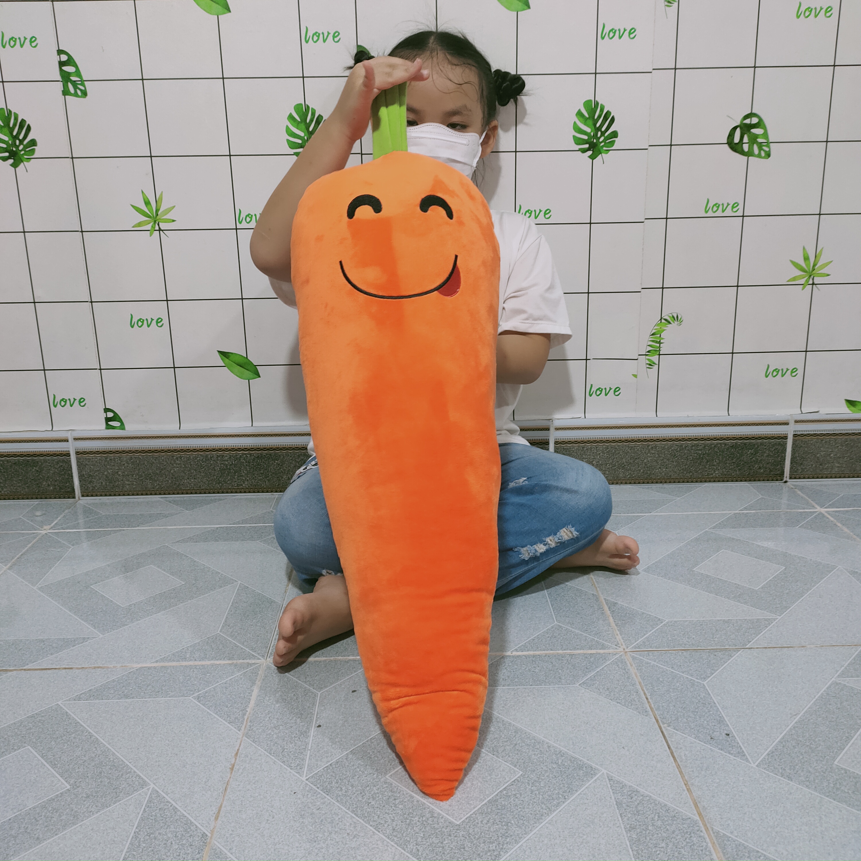 [TẶNG GẤU BÔNG BIA] GỐI ÔM NGỦ CHO BÉ HÌNH TRÁI ỚT DỄ THƯƠNG SIZE LỚN 80CM VẢI NHUNG MỊN GÒN MỀM