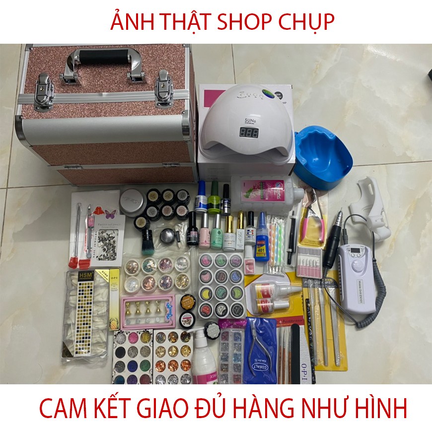 Bộ làm móng nail - Set đồ học nail mix dụng cụ làm móng chính hãng từ cơ bản đến nâng cao, combo bộ dụng cụ làm nail cho người mới