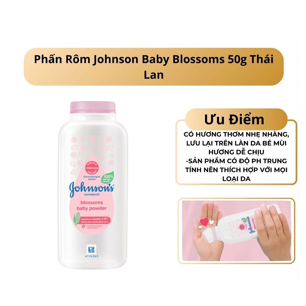 PHẤN RÔM hồng JOHNSON'S BABY cho bé 100g