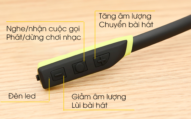 Tai nghe Bluetooth Mozard Flex4 Đen Xanh