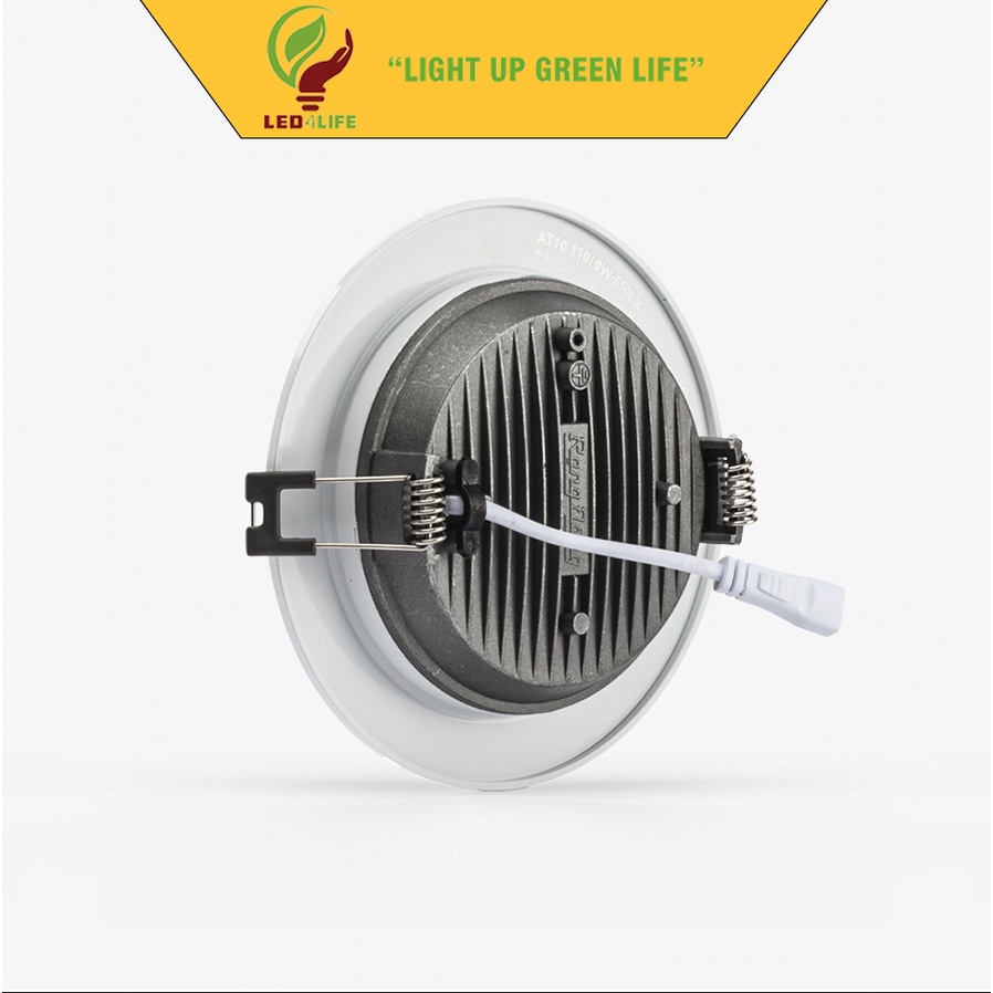 Đèn LED Downlight âm trần Rạng Đông AT10 đổi màu (Viền Vàng-bạc)