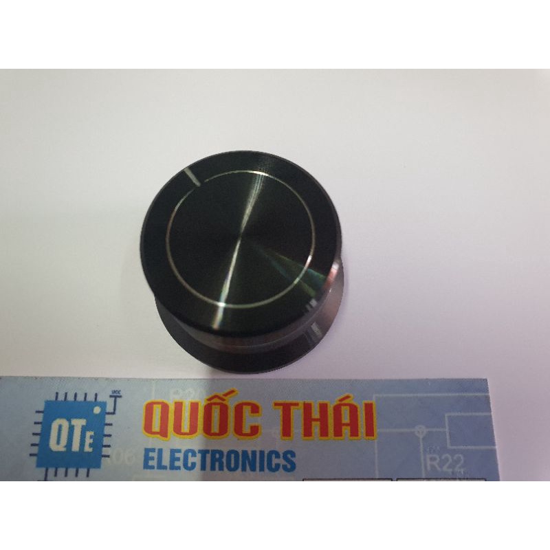 Núm volume nhôm đen lớn 2 vòng