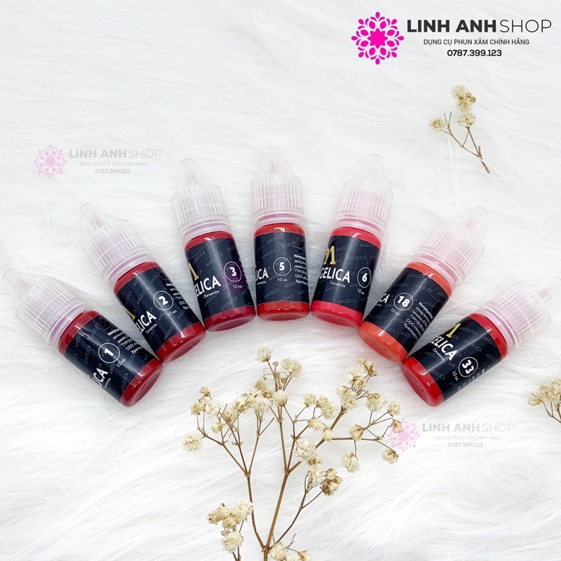 Mực angelica nga 5ml mày môi mí phun xăm thẩm mỹ