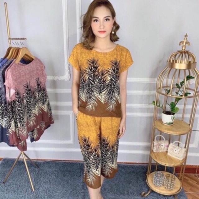 Bộ Lanh Anh Thư siêu đẹp và mát cho các mẹ(giao màu ngẫu nhiên)