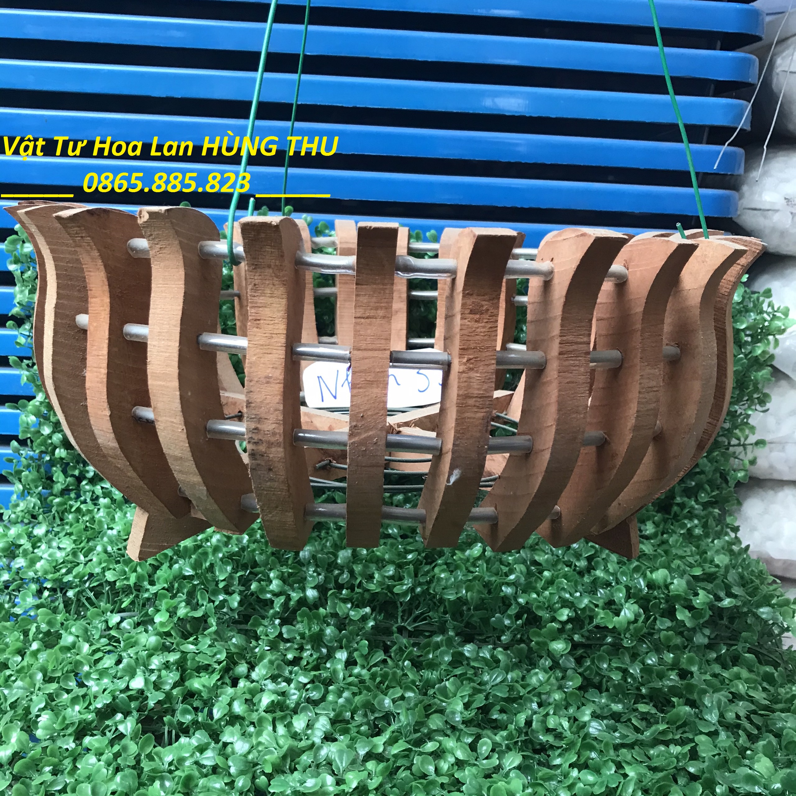 [FreeShip MAX] Chậu gỗ nhãn sen fi 35