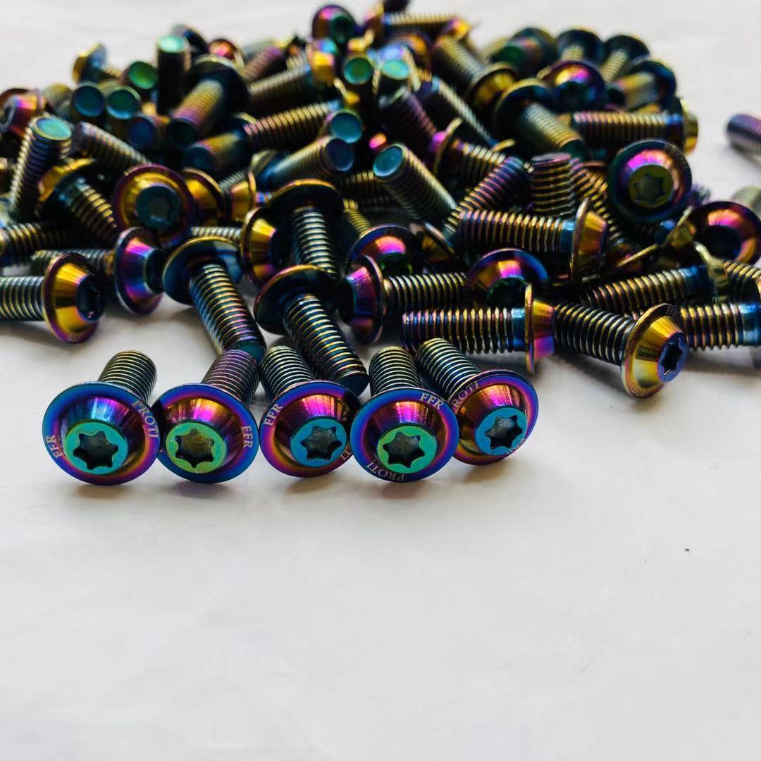 [ Màu titan lục bảo ] Ốc Proti M8 * 20 mm gắn đĩa và gác chân