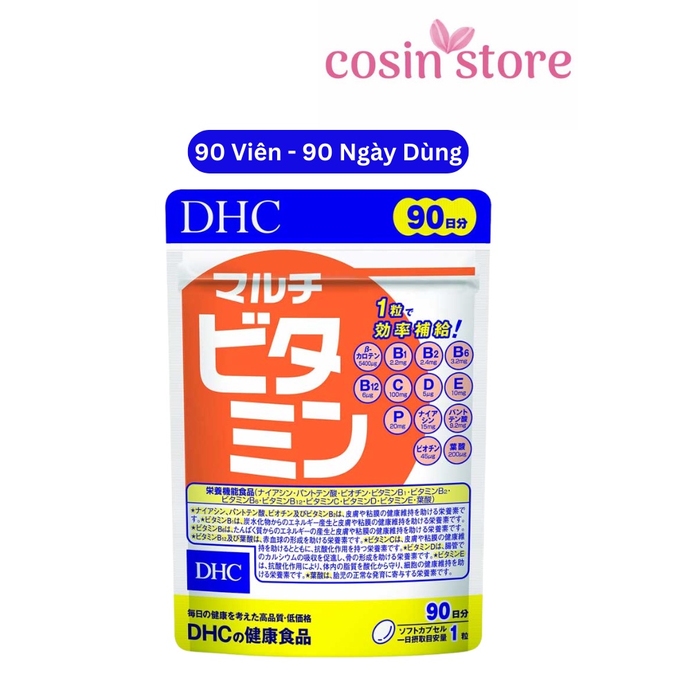 Viên uống Vitamin Tổng Hợp DHC MULTI VITAMINS 30 Viên 90 viên 30 Ngày 90 ngày dùng của Nhật - Bổ sung vitamin cần thiết hàng ngày cho cơ thể - Cosin Store