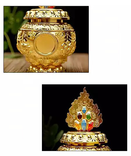 [HCM]Bảo Bình Hoàng Thần Tài Khắc 8 Món Có Đỉnh 17x9cm
