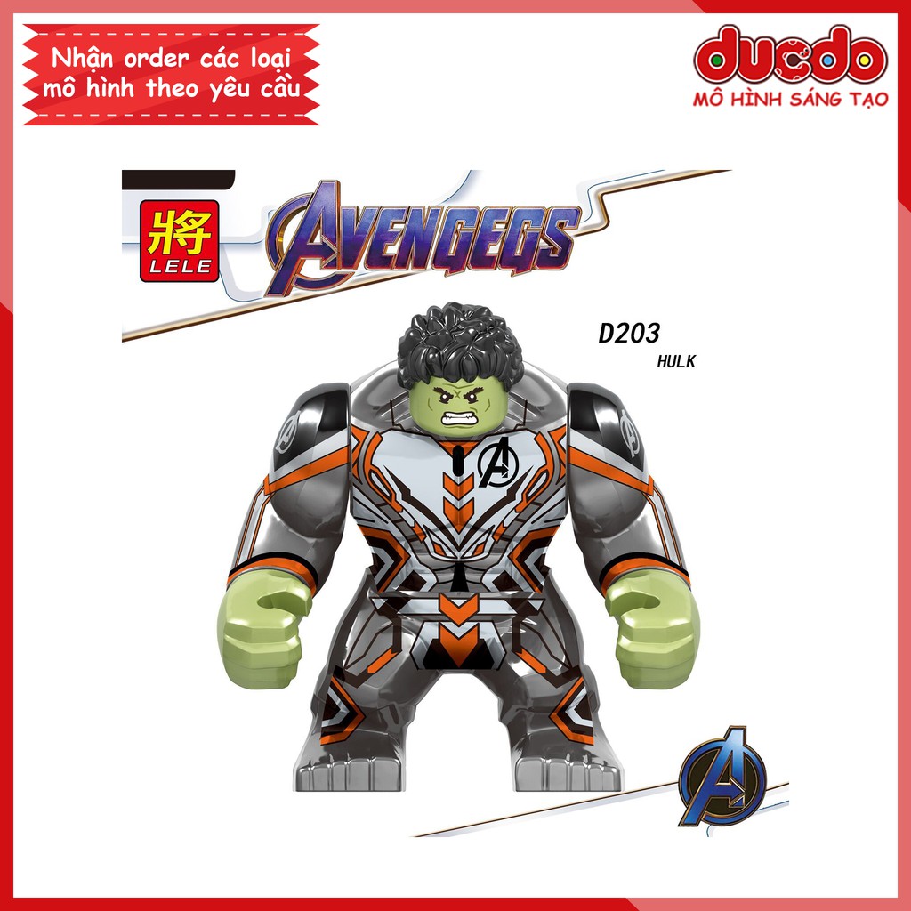 Bigfig siêu anh hùng HULK End Game - Đồ chơi Lắp ghép Xếp hình Mini Minifigures Big Fig Iron Man GD 202 203 204 LeLe