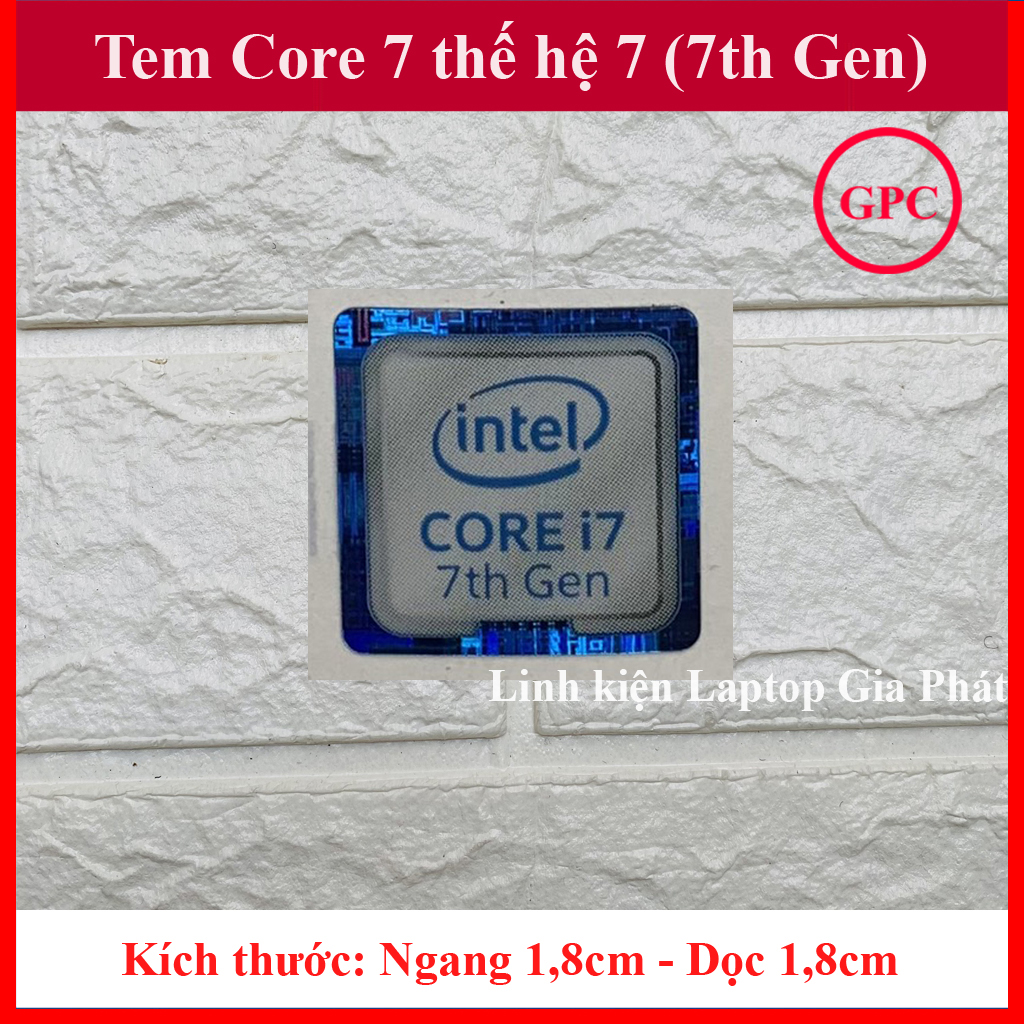 Tem Core i7 Thế Hệ 7 (7th Gen)- màu Trắng Xanh
