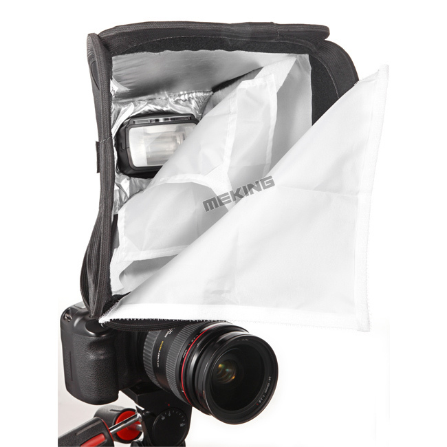 Selens 23cm Mini Softbox Diffuser Bounce For SpeedLight Flash Foldable Soft box for DSLR Camera Speedlite -intl