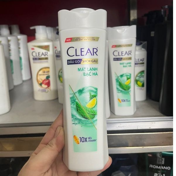 [HCM]( Trắng )Dầu Gội Đầu Clear Mát Lạnh Bạc Hà 340g