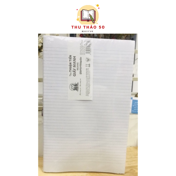 Giấy manh tờ đôi kẻ ngang, ca rô: 1 xấp.