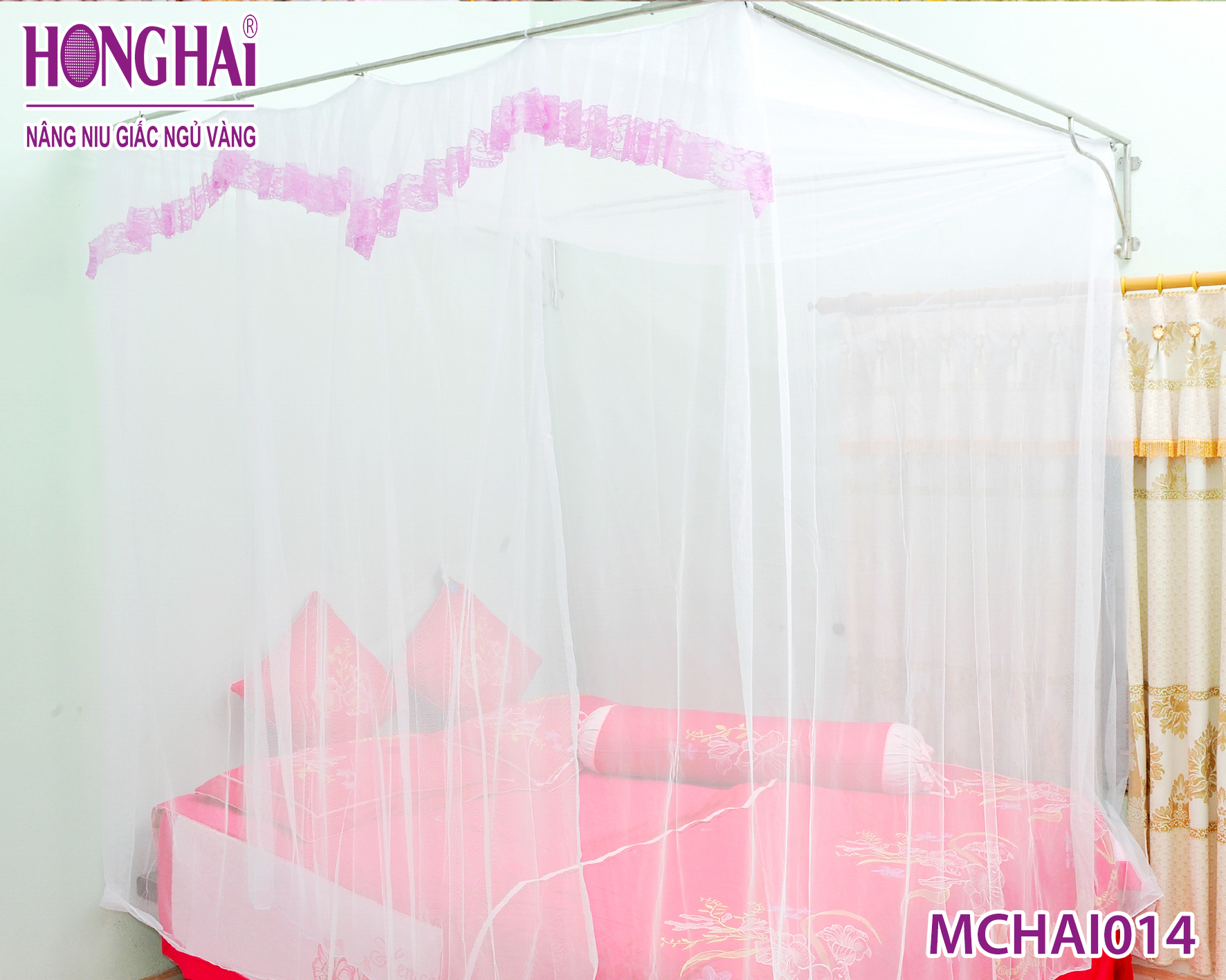 Mùng/màn tuyn lạnh cao cấp CHAIO (ĐỦ SIZE - MÙNG HỒNG HẢI)