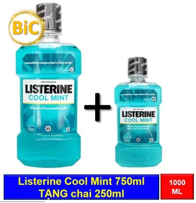 [HCM]Nước súc miệng Listerine Cool Mint 750ml tặng chai 250ml