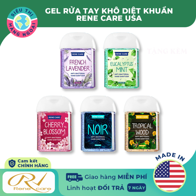 [CHÍNH HÃNG] Gel rửa tay khô kháng khuẩn Rene Care USA 30ml [an toàn; tiện dụng] Hàng Mỹ (được bán bởi Siêu Thị Hàng Ngoại cao cấp