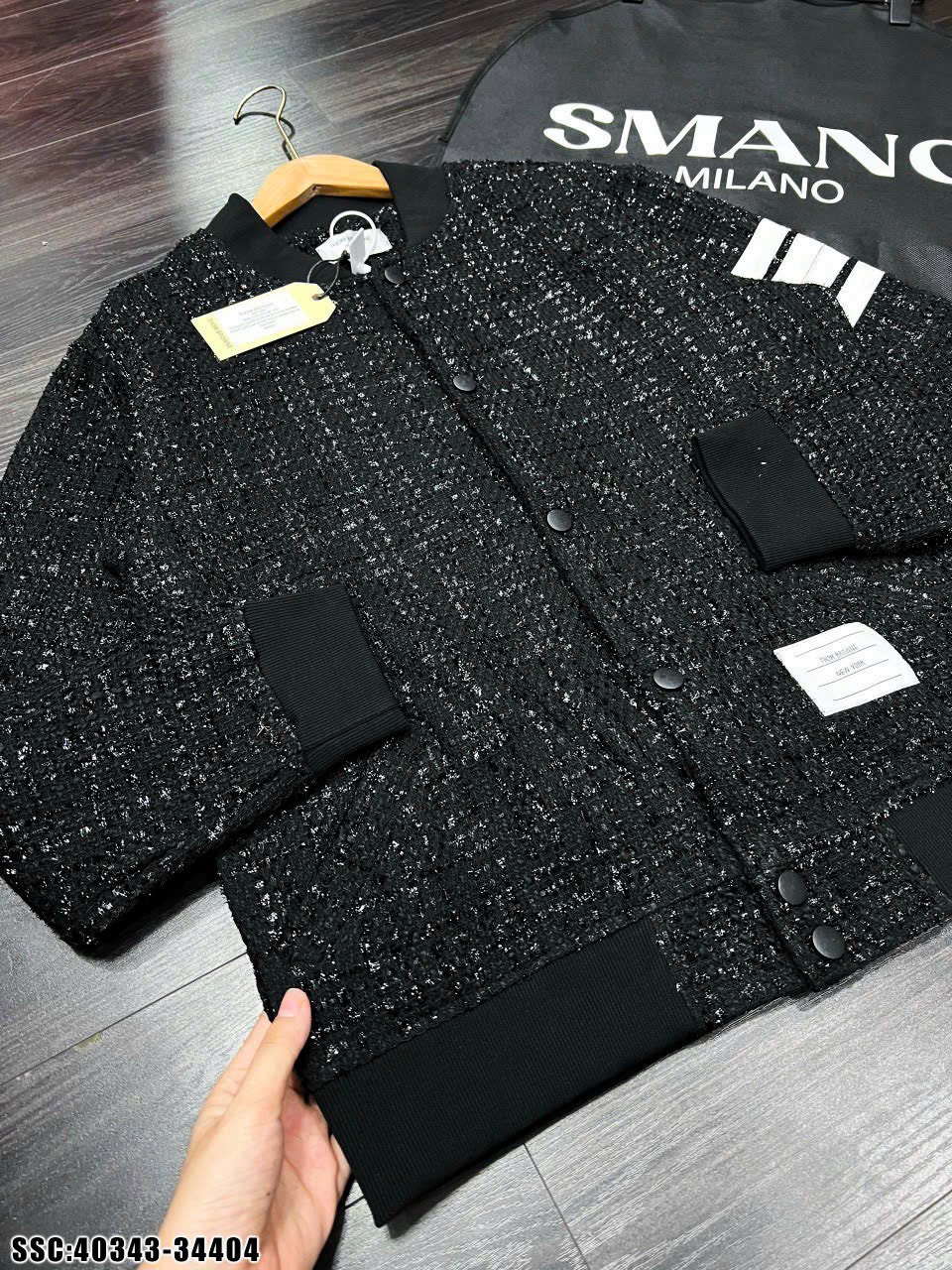 Áo khoác bomber nam Thom chất dạ siêu đẹp dày dặn Arushop