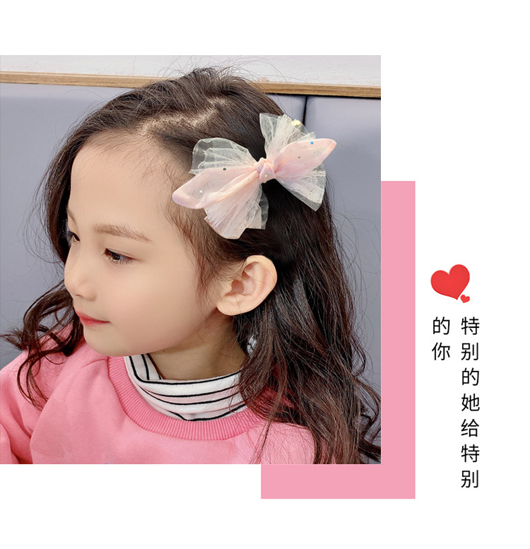 kẹp nơ ren công chúa cho bé