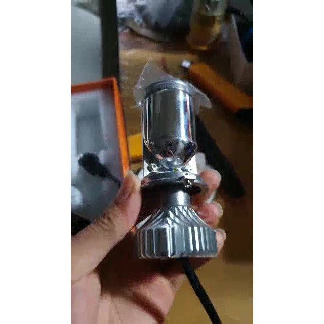 Bi cầu Led mini chân H4 cốt đổi 3 màu