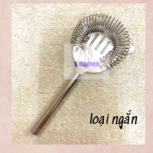 Dụng cụ chặn đá inox. Rây lược đá inox. Strainer inox pha chế - Dụng cụ pha chế
