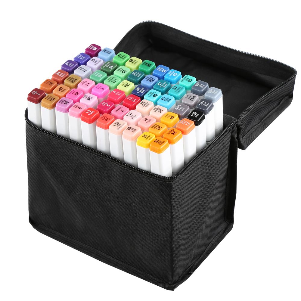 Tặng tranh tô màu TẾT Bút màu marker chuyên nghiệp Deli kèm túi vải   30406080 Màu  70806  MixASale