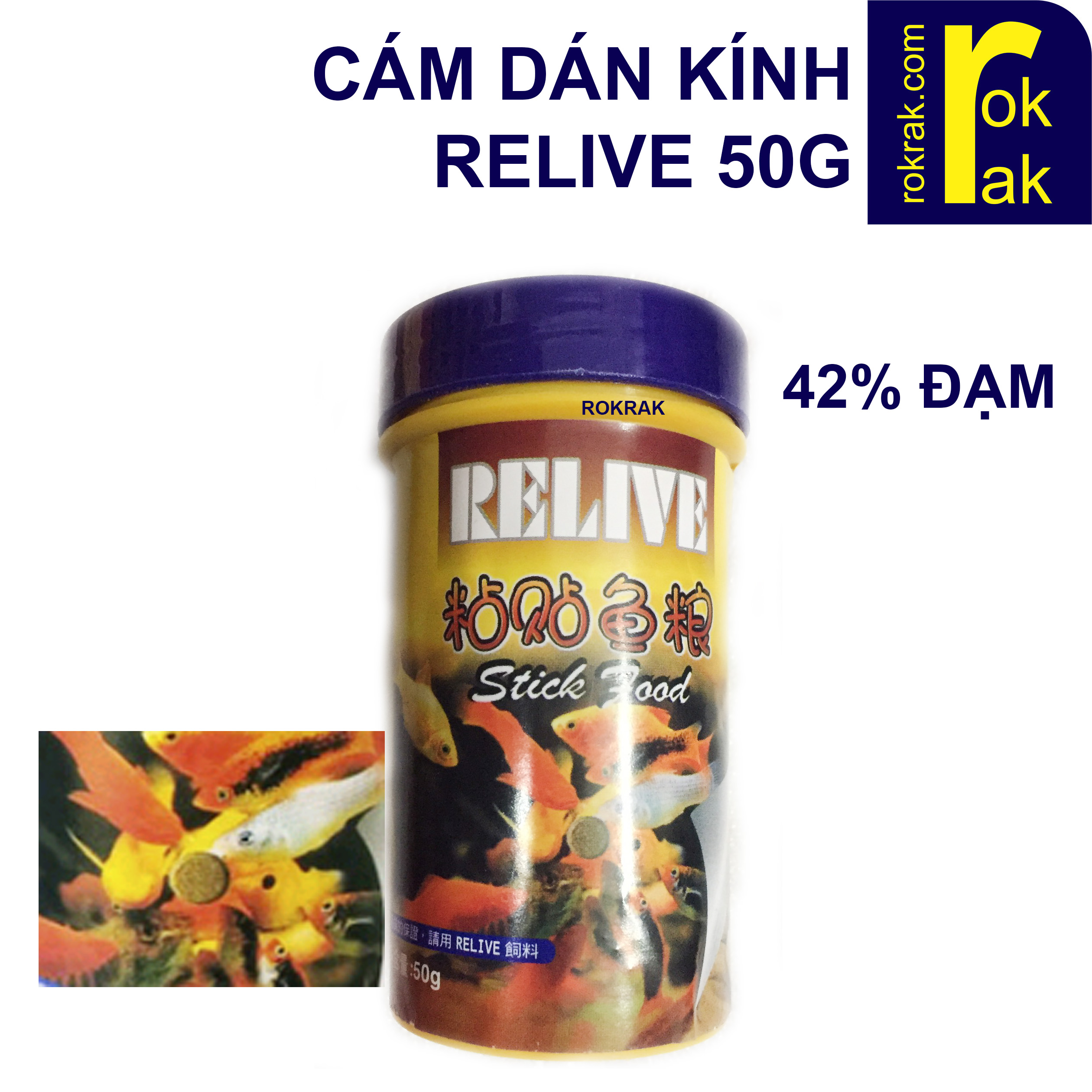 [Hoàn Tiền 10%]Thức Ăn Cá Bảy Màu - Cám Cá 7 Màu Gói 20g