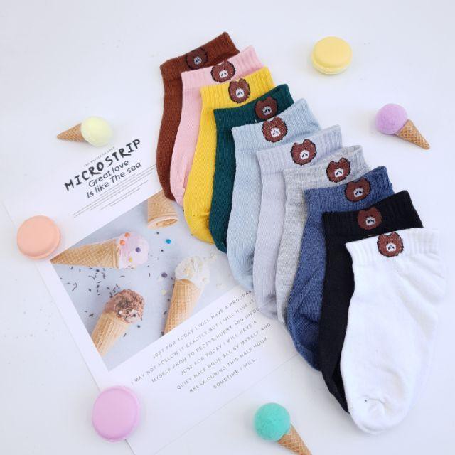 Combo 1 bộ 3 đôi tất gấu siêu dễ thương nam nữ