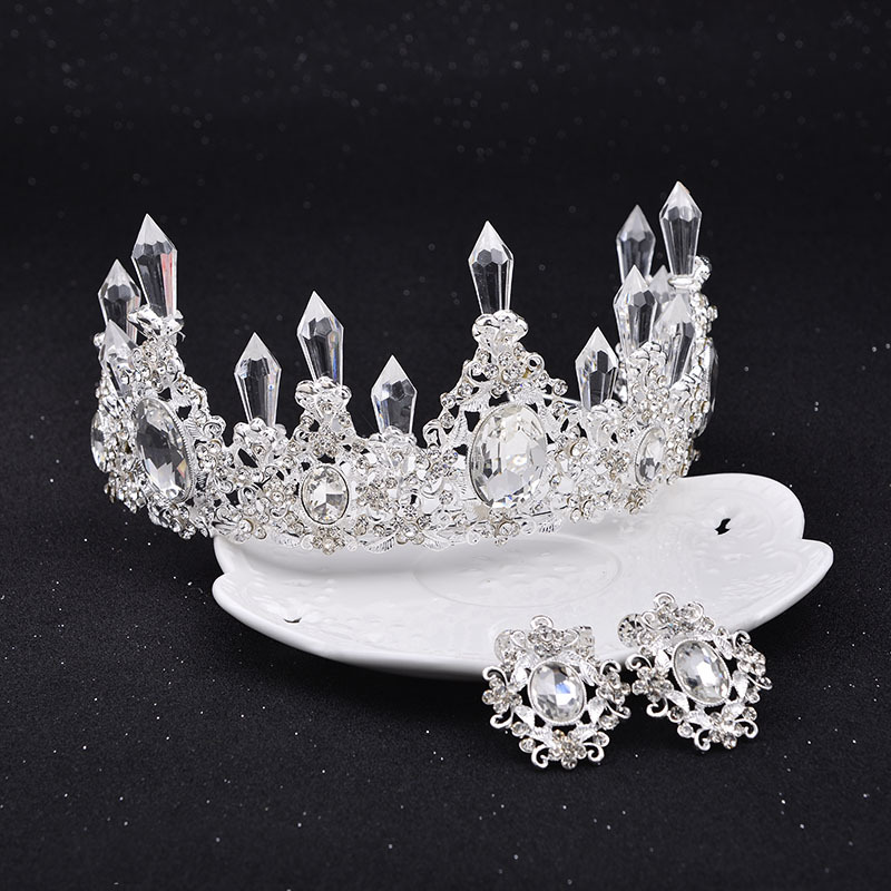 Vương Miện Nữ Hoàng Đính Đá Pha Lê 150 số 7  Kèm Phụ Kiện Trang Sức, Cài Tóc Đẹp Trong Các Sự Kiện Lớn Hoặc Chụp Ảnh