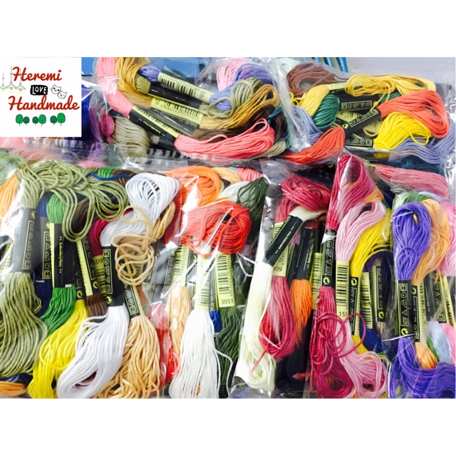 Túi 10 tép chỉ thêu chỉ làm vòng tay tình bạn