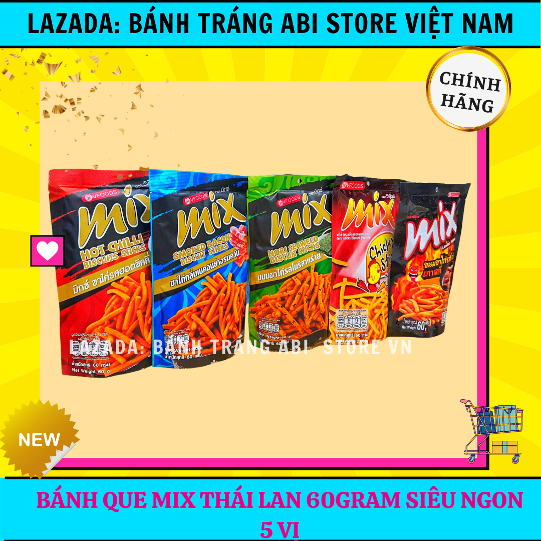 BÁNH SNACK QUE CỌNG NHẬP KHẨU THÁI LAN MIX 60G