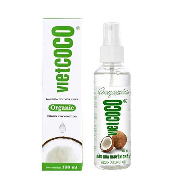 Dầu dừa hữu cơ ép lạnh Vietcoco lọ xịt 130ml