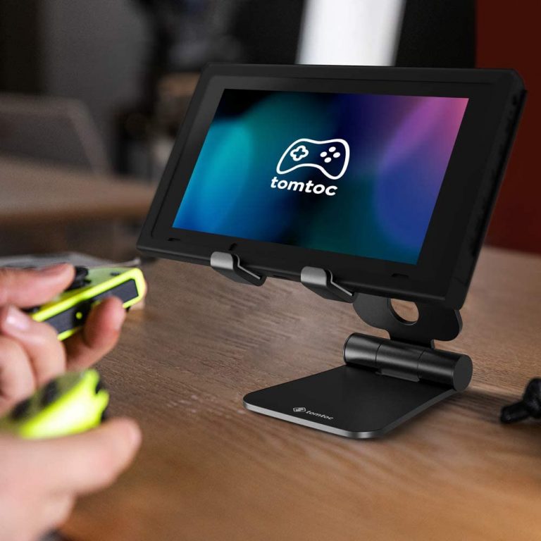 Gía đỡ Tomtoc Alumium đa góc dành cho Nintendo Switch/Ipad Mini/Iphone/Smartphone Silver Black