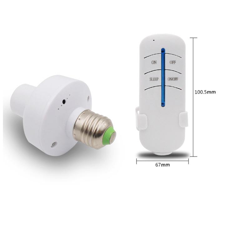 Bộ đui đèn điều khiển từ xa E27 màu trắng