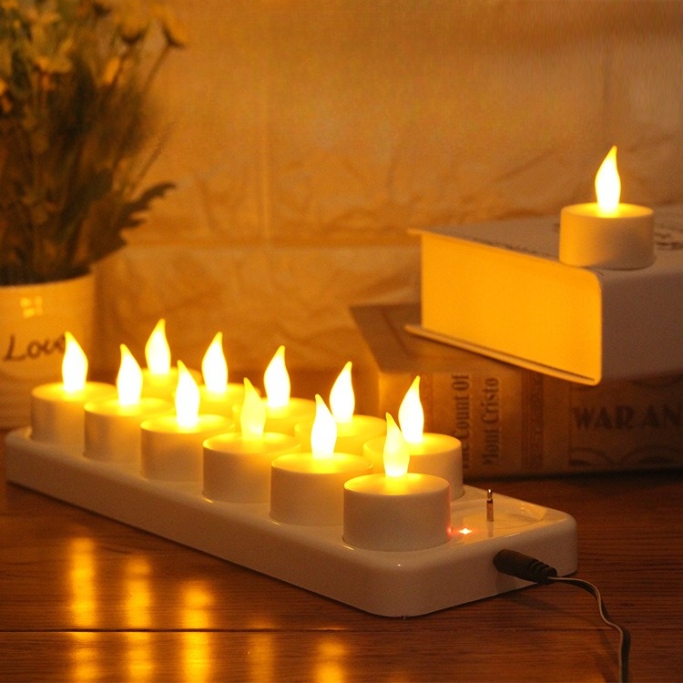 Nến điện tử sạc điện bộ 12 cây