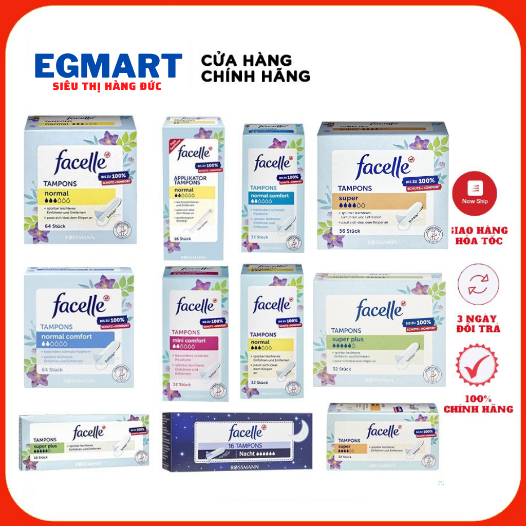 Băng vệ sinh tampon facelle super 56 miếng