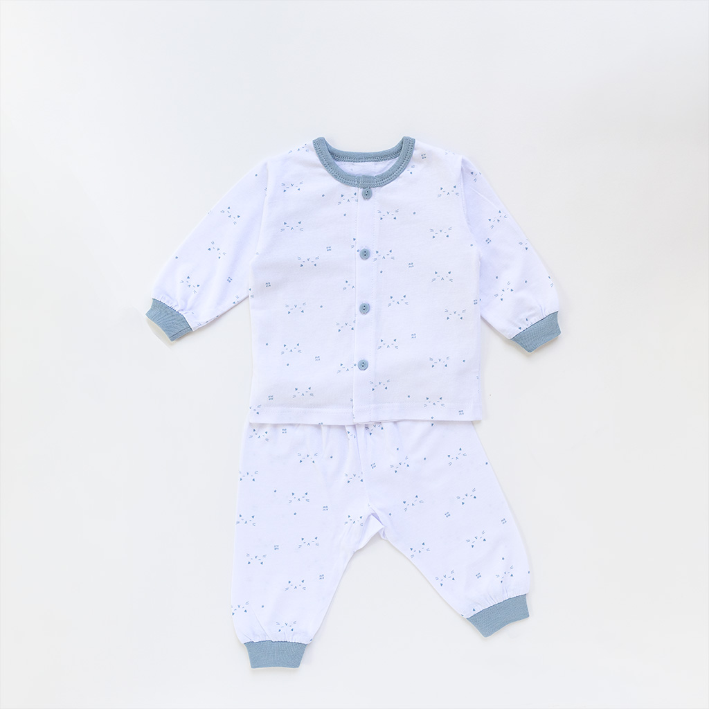 Combo 3 bộ quần áo dài sơ sinh miomio cho bé trai, bé gái , vải cotton