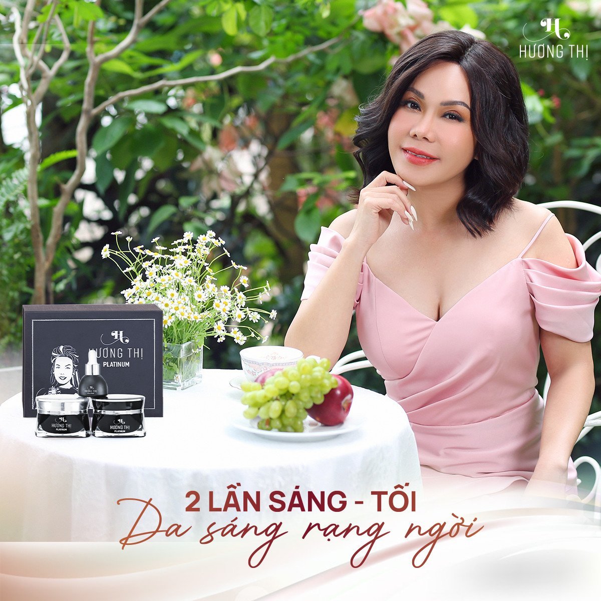 Bộ dưỡng da mặt sáng tối đa chức năng Hương Thị - Việt Hương